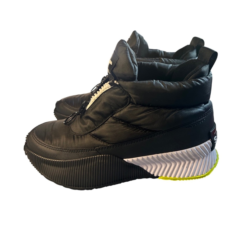 Sorel Black and White Quilted Winter Boots